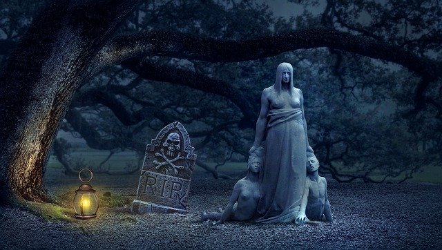 temný hřbitov